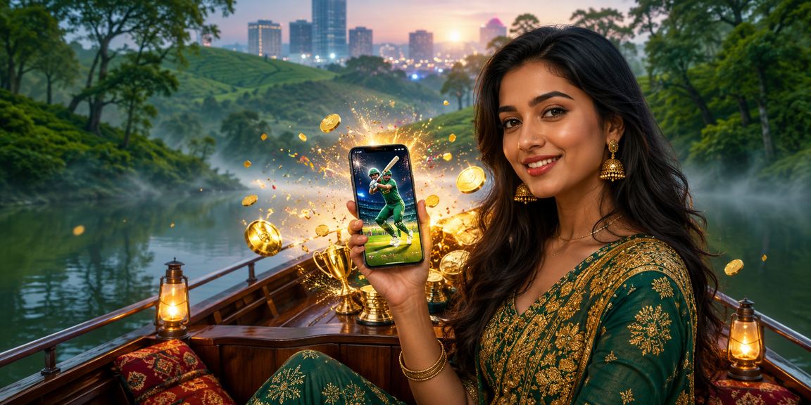 সিলেটের চা বাগানে ক্রিকেট বেটিং অডস বিশ্লেষণ করছেন এক তরুণ